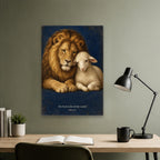 Pax Fortis Canvas Wall Art - Catholic Wall Art, close-up of the print