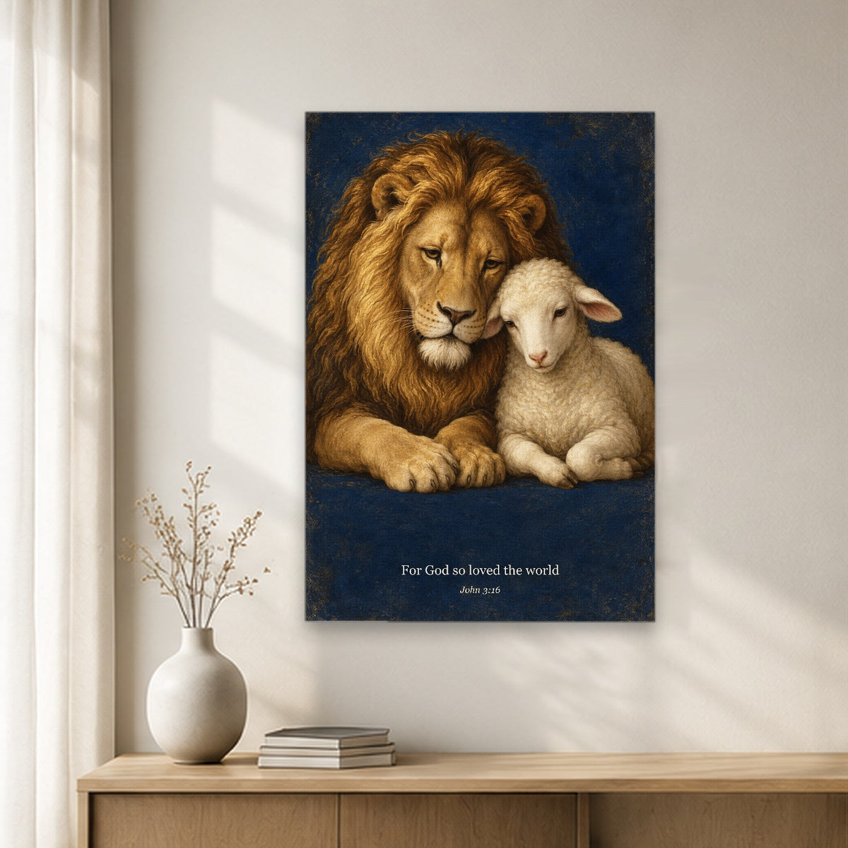 Pax Fortis Canvas Wall Art - Catholic Wall Art, gift presentation