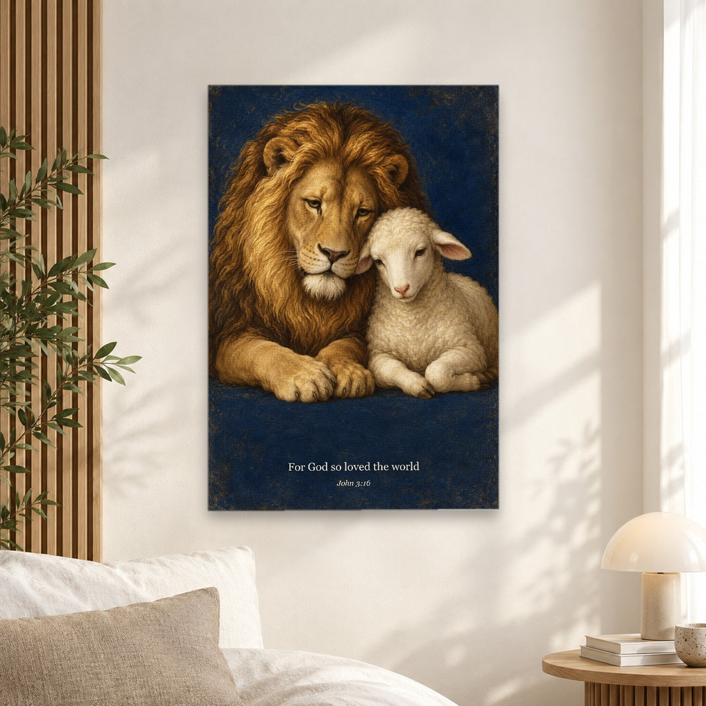 Pax Fortis Canvas Wall Art - Catholic Wall Art, alternate angle