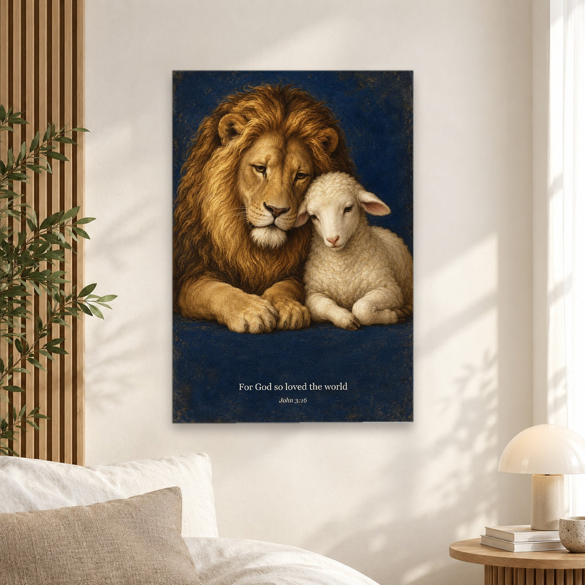 Pax Fortis Canvas Wall Art - Catholic Wall Art, alternate angle