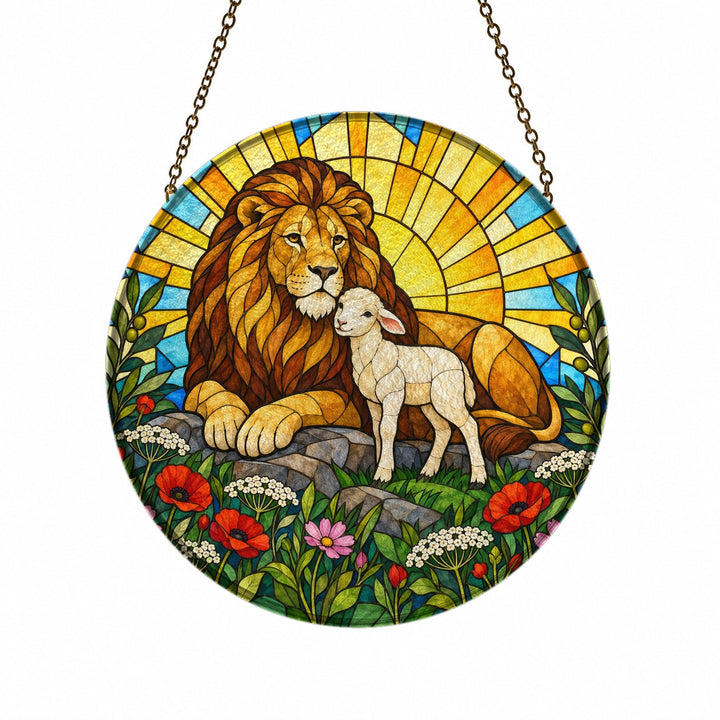 Pax Fortis II Glass Suncatcher