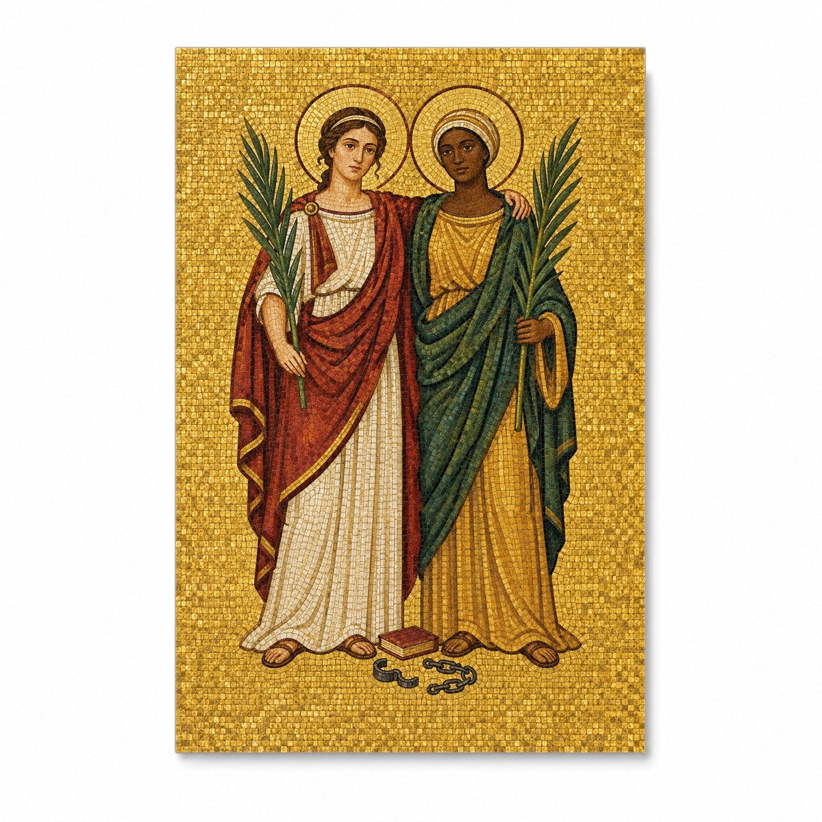 Perpetua et Felicitas Canvas Wall Art - Catholic Wall Art, front view