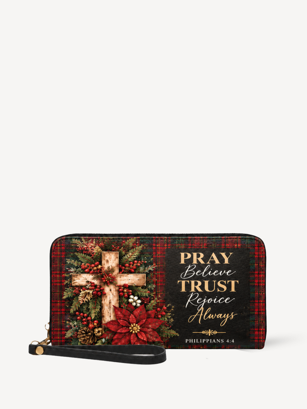 PRAY PU Leather Wallet - Christian Wallet, front view