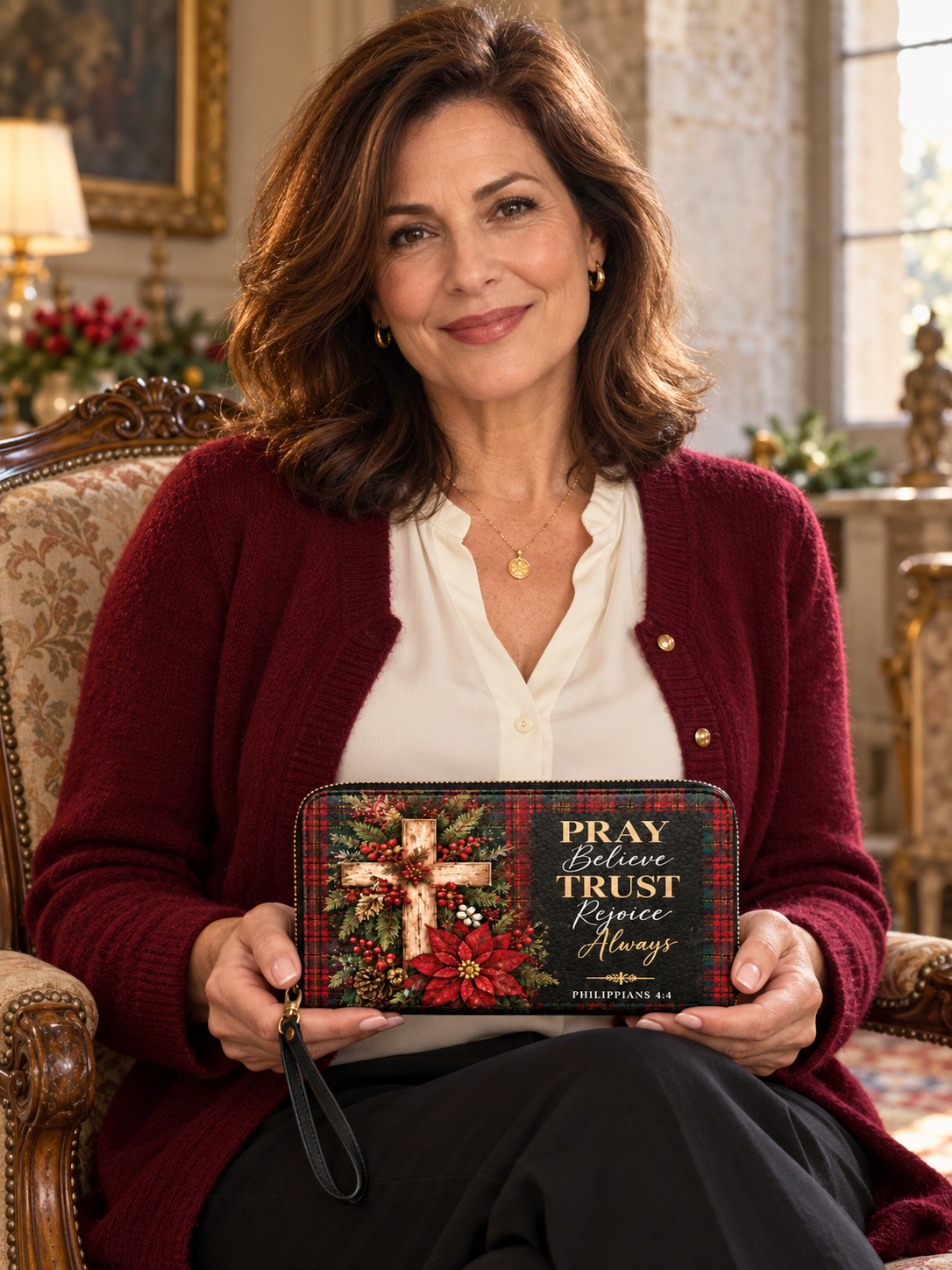 PRAY PU Leather Wallet - Christian Wallet, hanging display