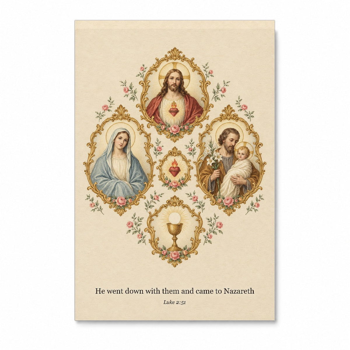 Quinque Fenestrae Canvas Wall Art - Catholic Wall Art, front view