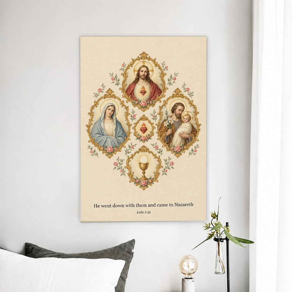 Quinque Fenestrae Canvas Wall Art - Catholic Wall Art, detail view