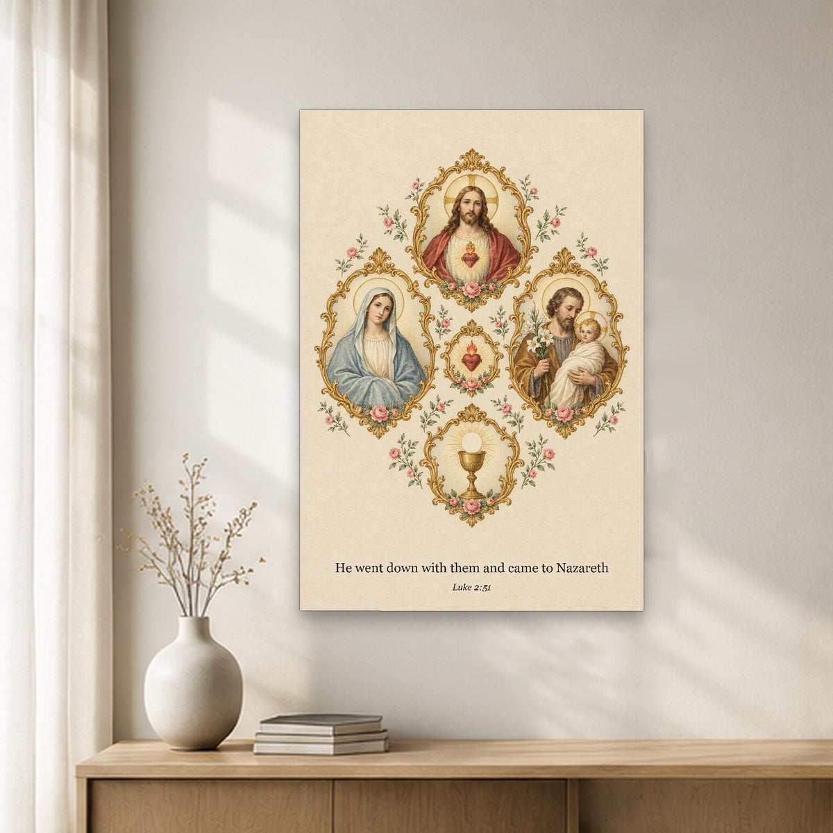 Quinque Fenestrae Canvas Wall Art - Catholic Wall Art, gift presentation