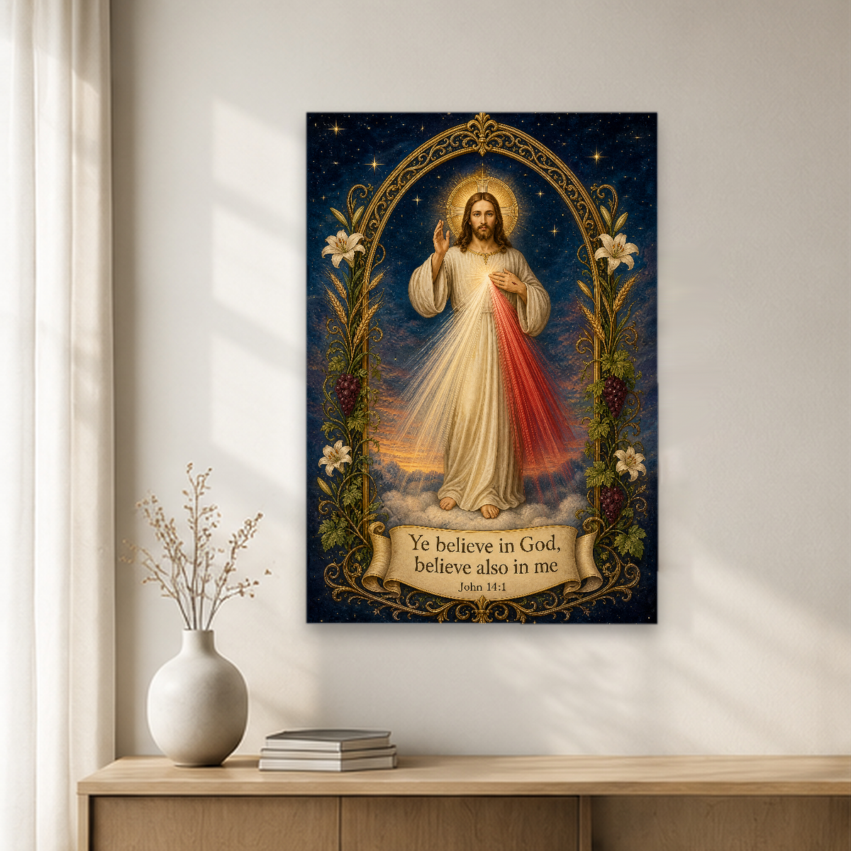 Rays Of Twilight Mercy Canvas Wall Art - Christian Wall Art, gift presentation