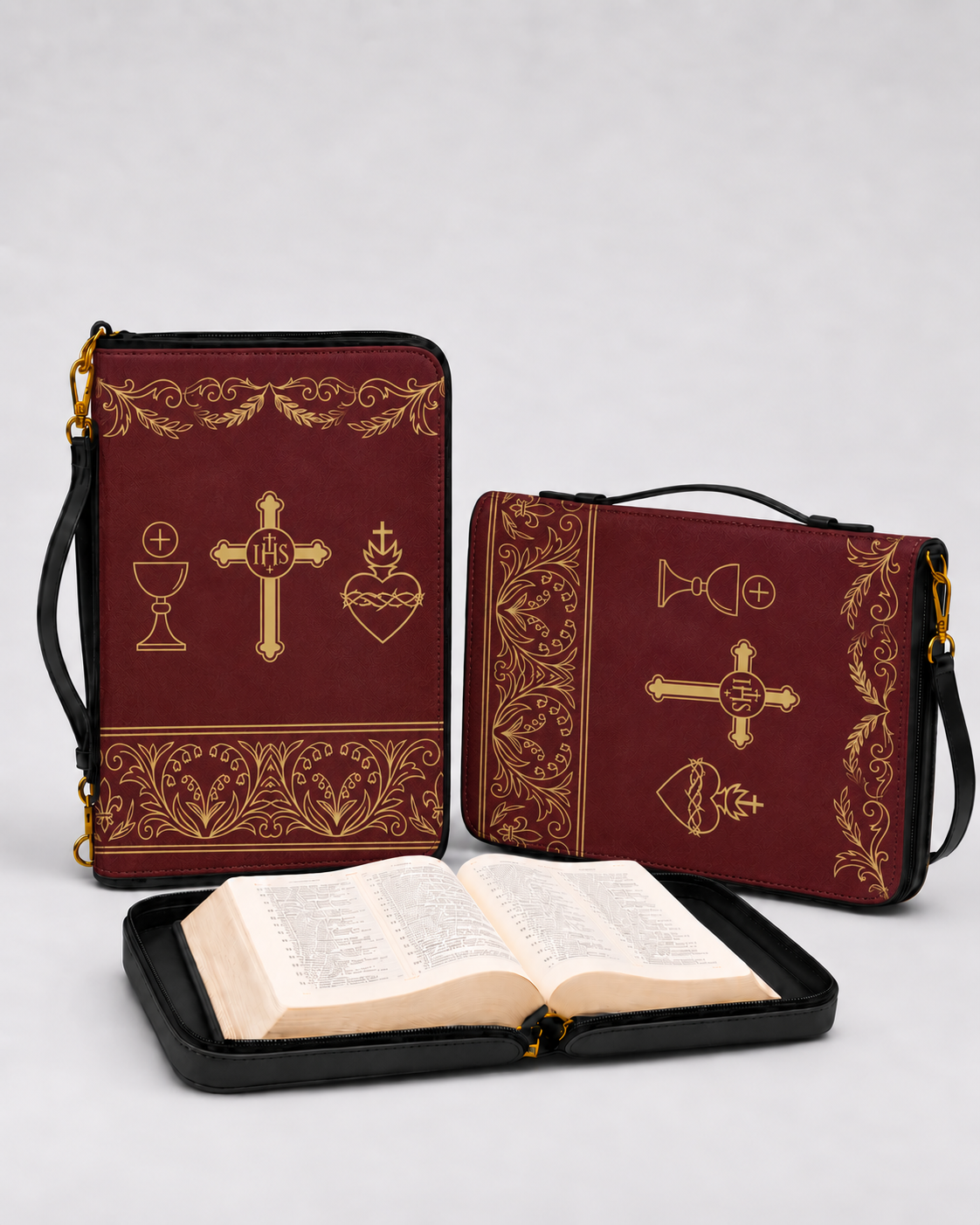 Redemption Bible Cover - Leather Bible Cover, detail view