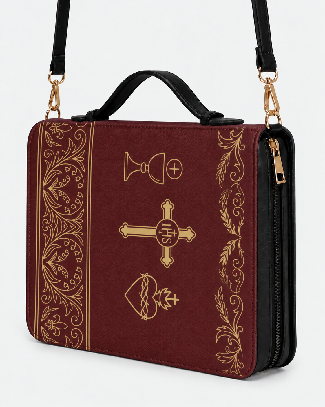 Redemption Bible Cover - Leather Bible Cover, styled in the home