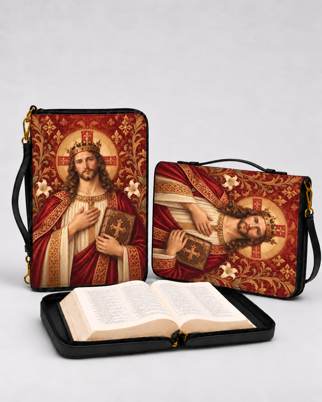 Regal Mercy Bible Cover - PU Leather Bible Cover, styled in the home