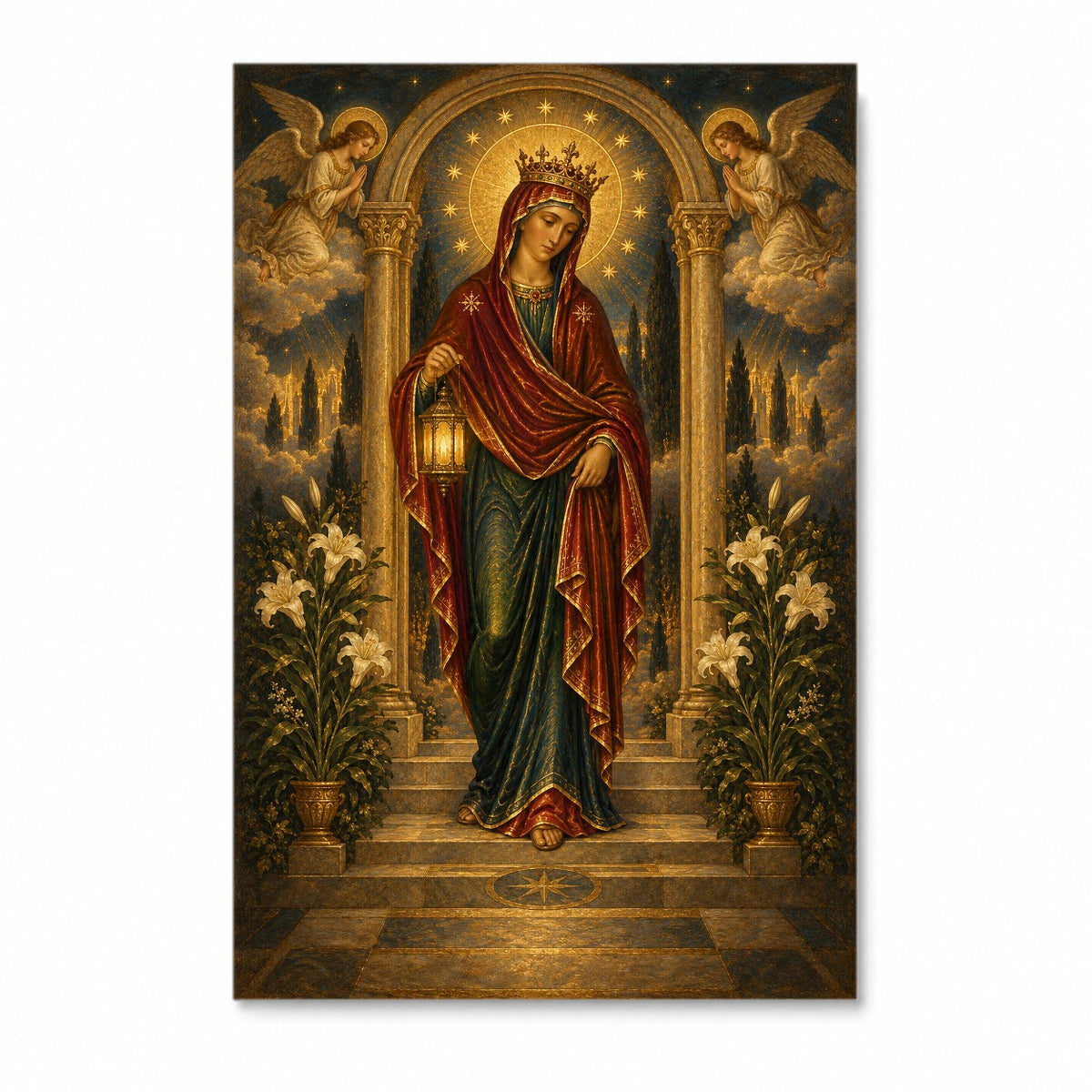 Regina Caeli Canvas Wall Art - Catholic Wall Art, front view