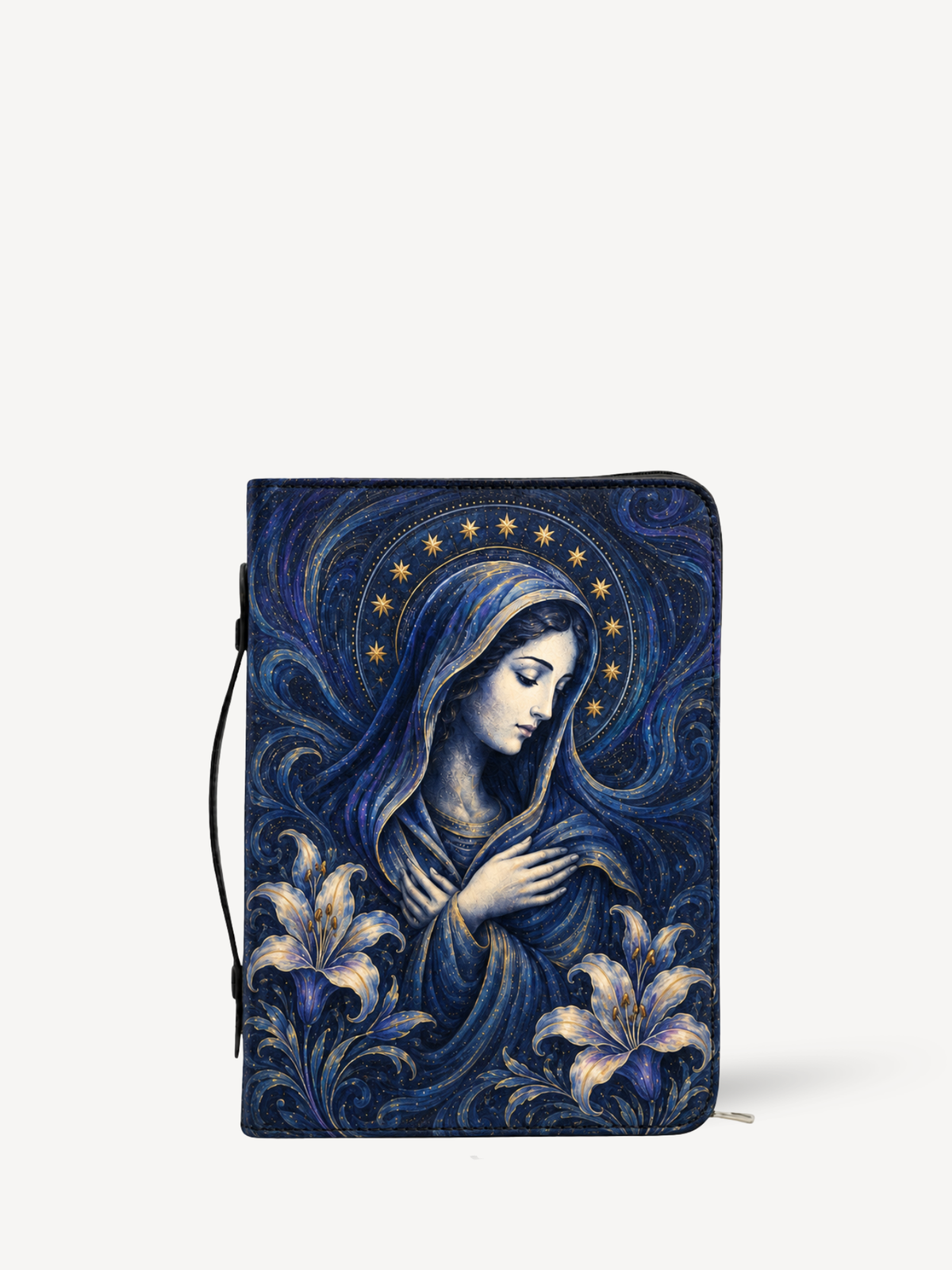 Regina Pacis Bible Cover - PU Leather Bible Cover, front view