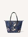 Regina Pacis PU Leather Tote Bag - Christian Tote Bag, front view