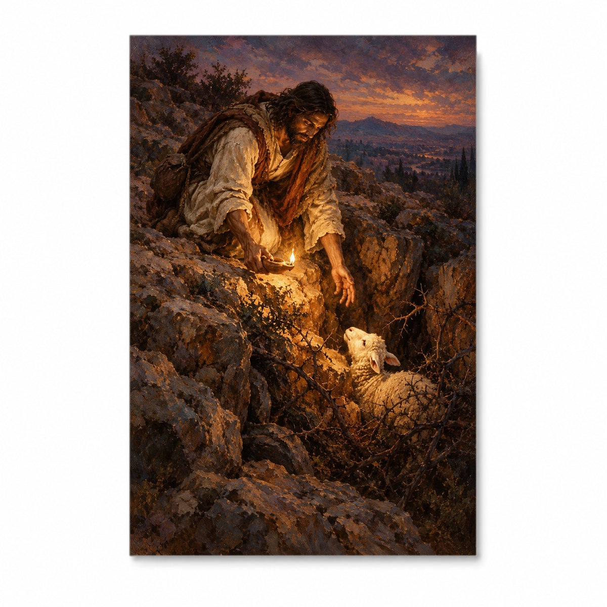 Rejoice With Me Canvas Wall Art - Catholic Wall Art, front view