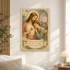 Rest upon His Heart Canvas Wall Art - Christian Wall Art, scale reference