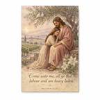 Resting Among The Lilies Canvas Wall Art - Christian Wall Art, detail view