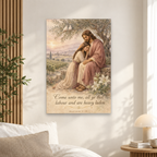 Resting Among The Lilies Canvas Wall Art - Christian Wall Art, alternate angle
