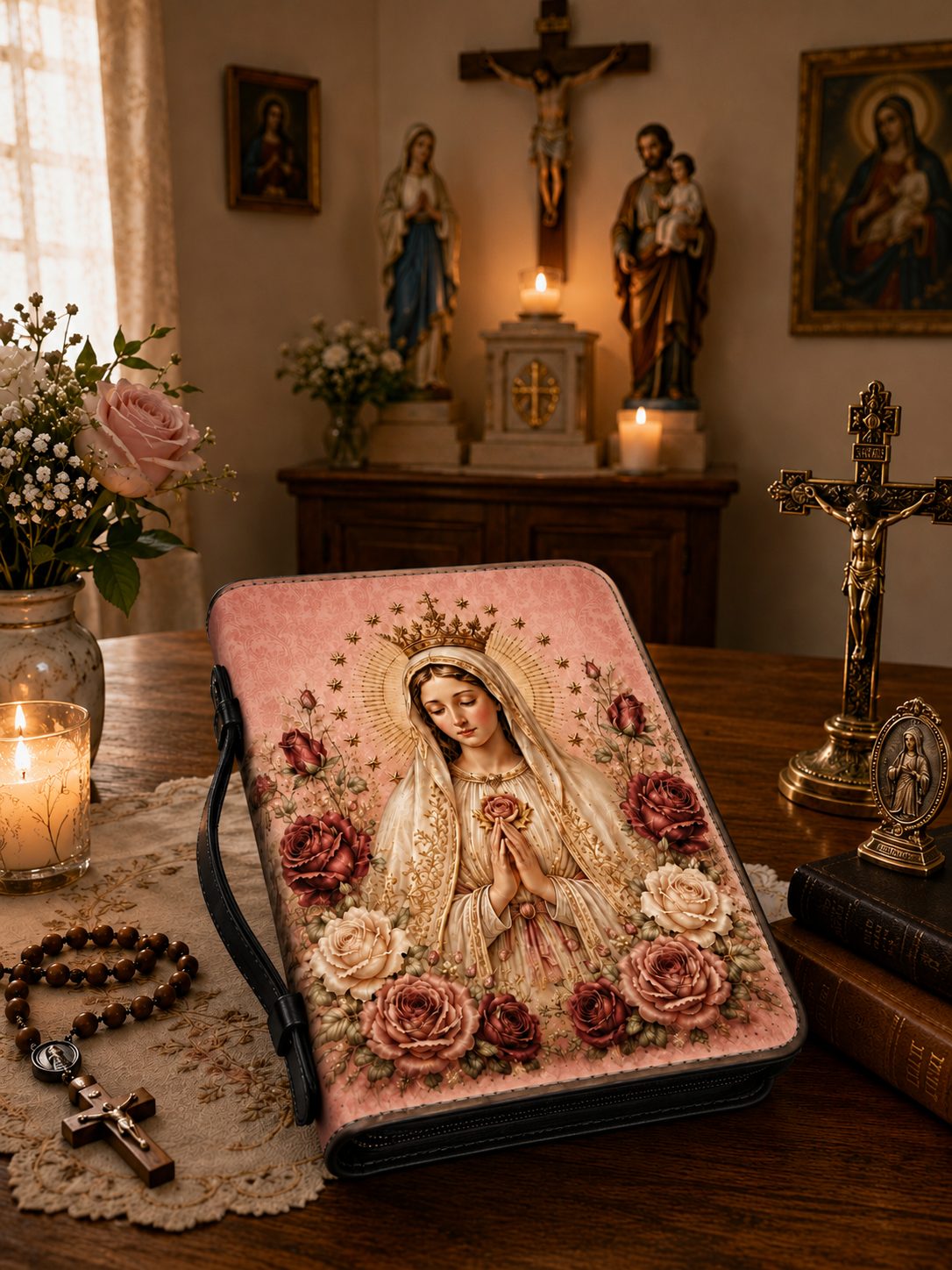 "Rosa Mystica" Bible Cover - Catholic Bible Cover, View 7