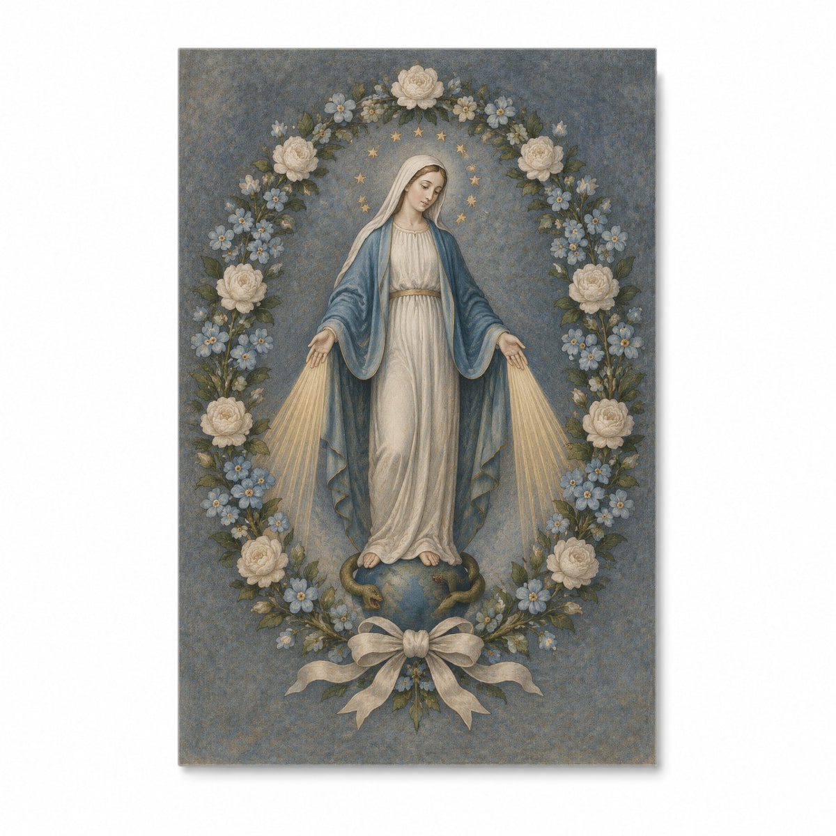 Rosa Mystica III Canvas Wall Art - Catholic Wall Art, front view