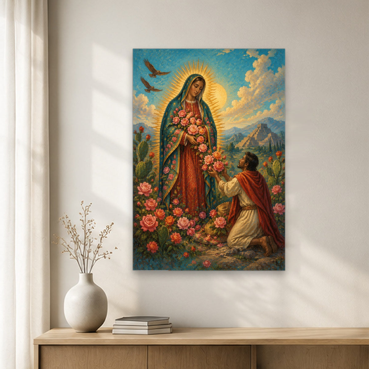 Rosae Manuum Canvas Wall Art - Catholic Wall Art, gift presentation