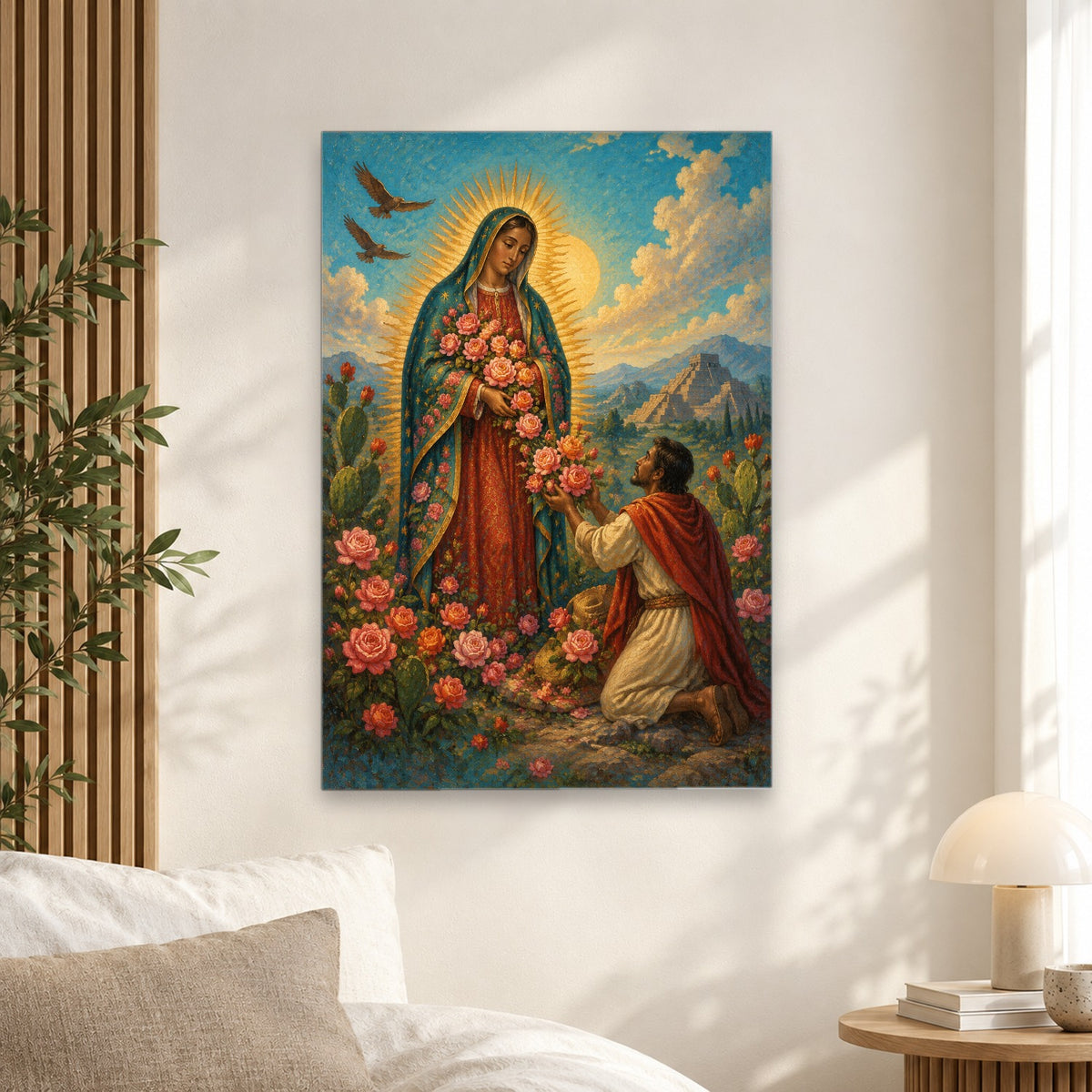 Rosae Manuum Canvas Wall Art - Catholic Wall Art, alternate angle
