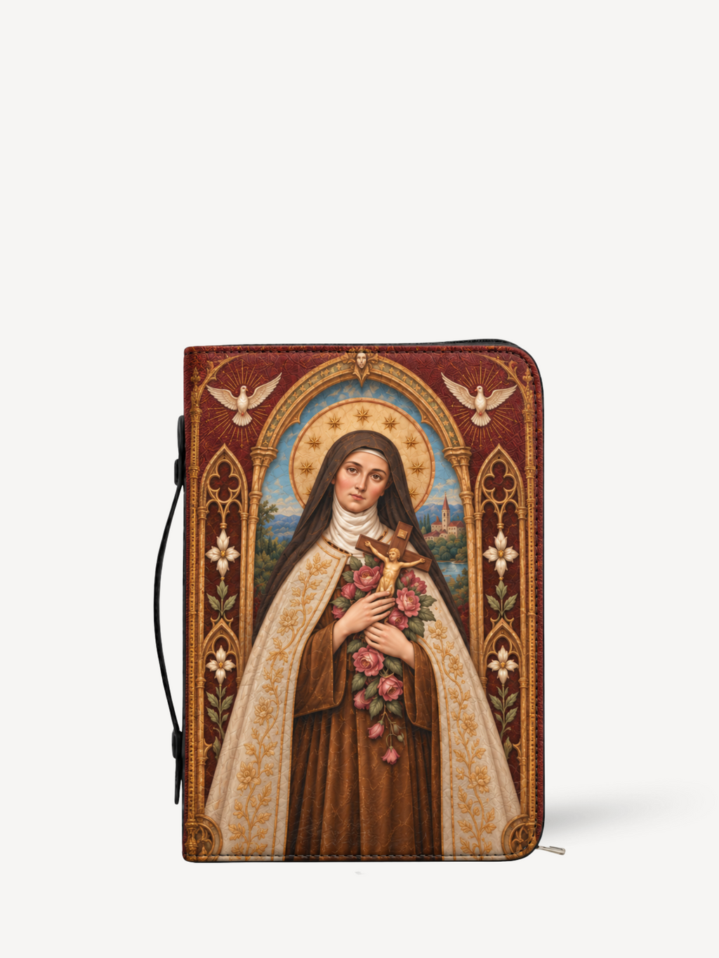 Roselight Bible Cover - Leather Bible Cover, front view