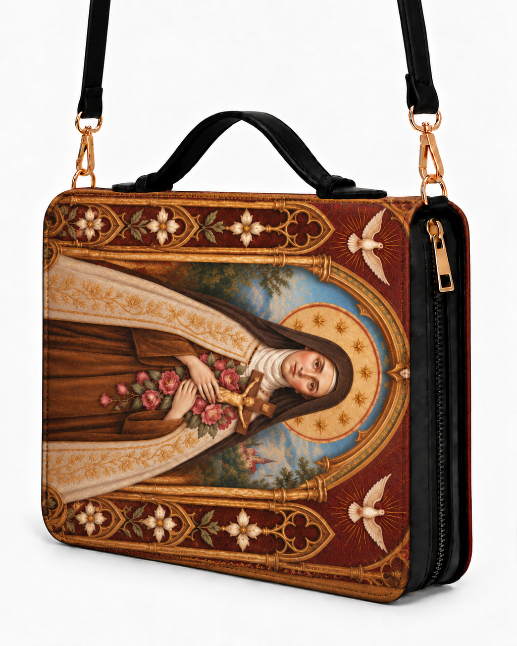 Roselight Bible Cover - Leather Bible Cover, styled in the home