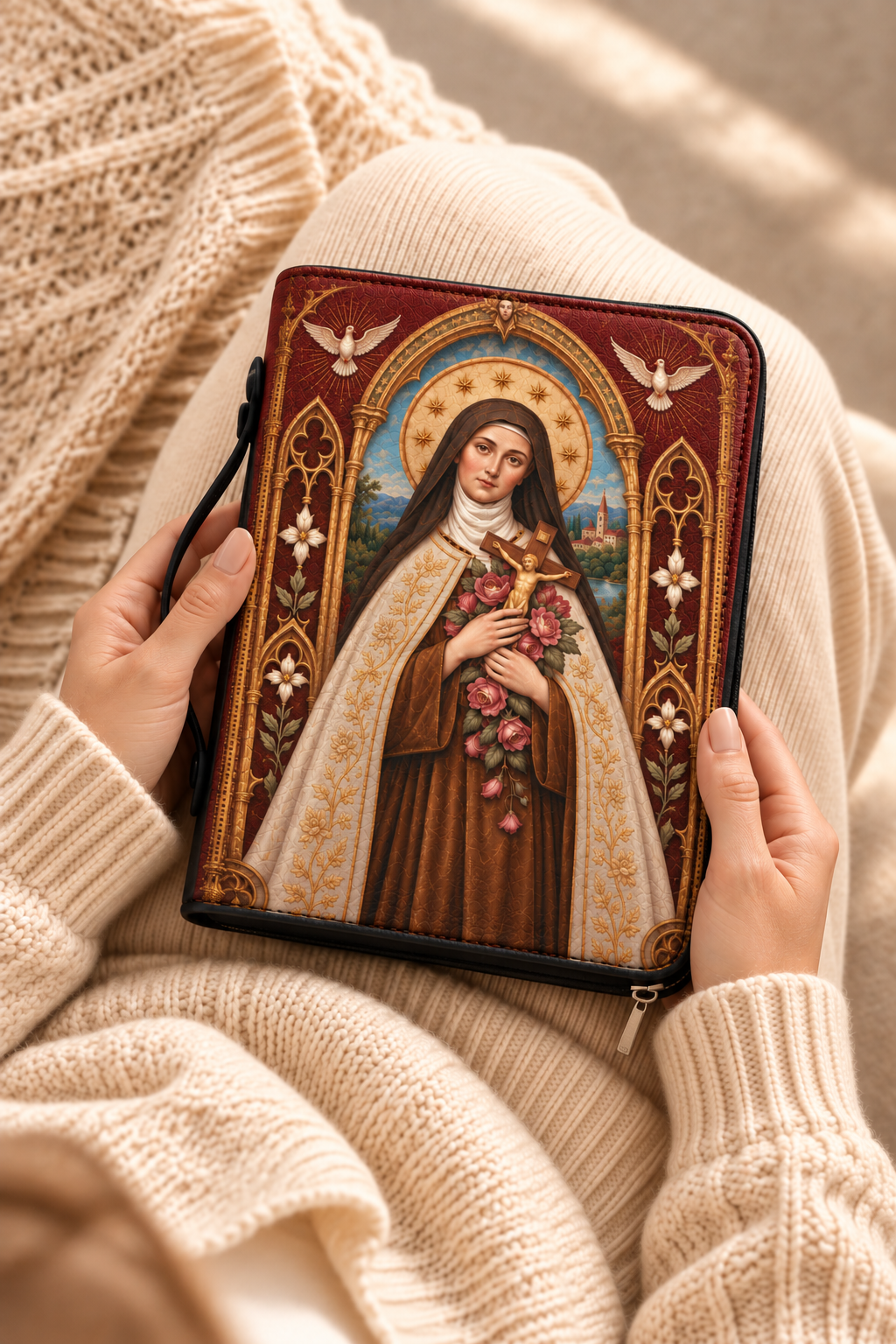 Roselight Bible Cover - Leather Bible Cover, gift presentation