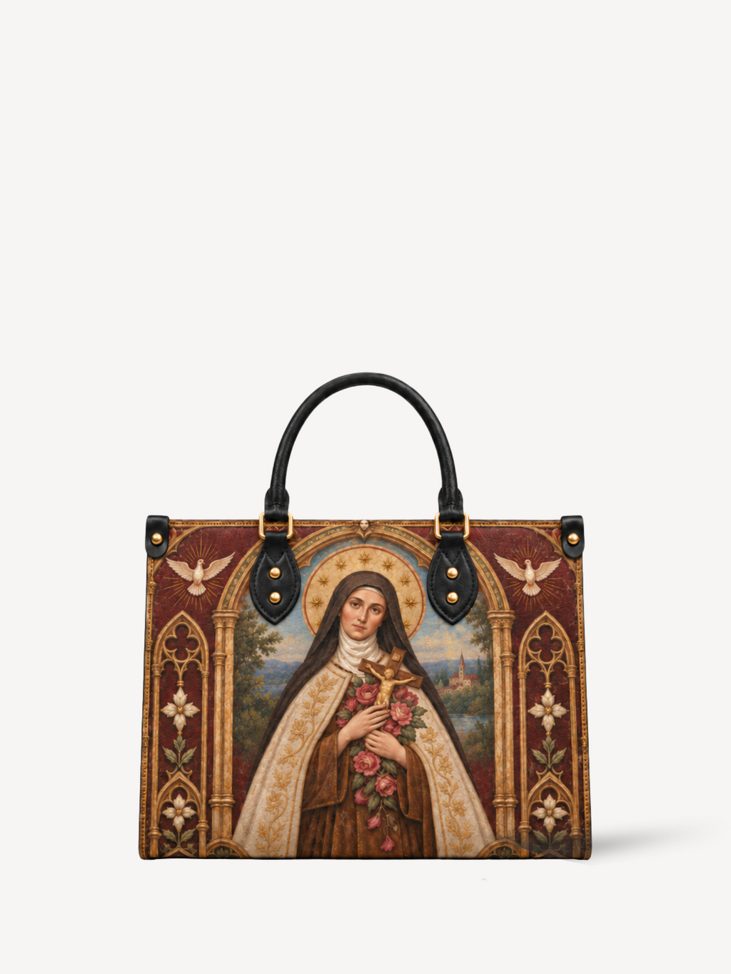 Roselight Leather Handbag - Christian Handbag, front view