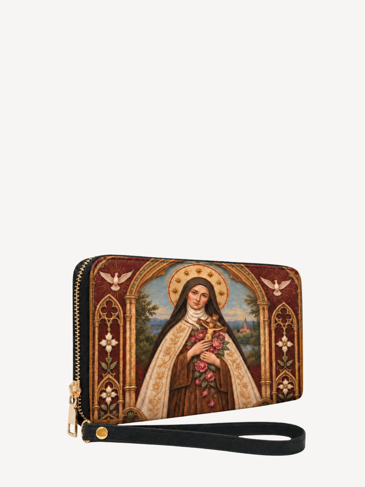 Roselight Leather Wallet - Christian Wallet, detail view