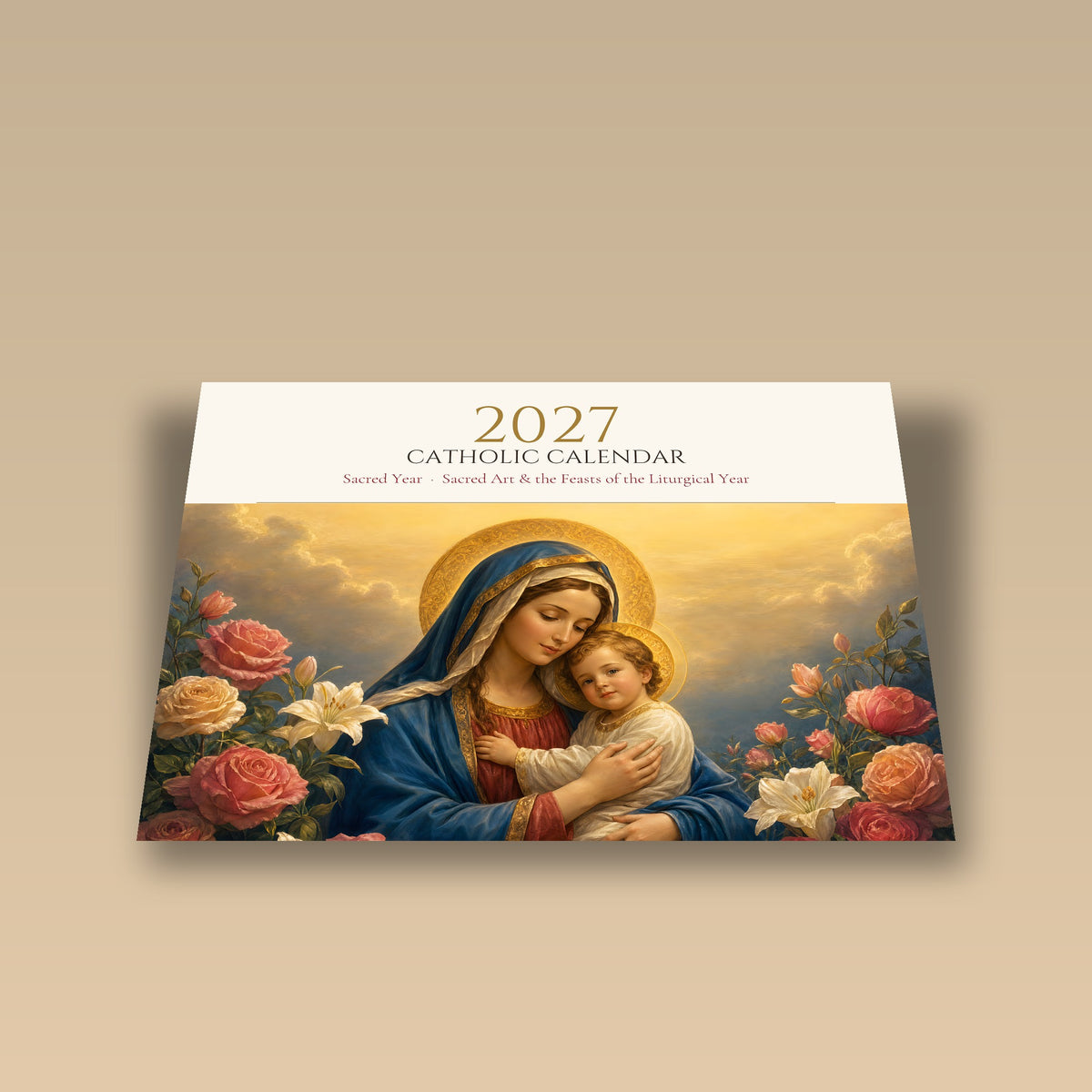 Sacred Year 2027 Catholic Wall Calendar - Catholic Calendar, front view