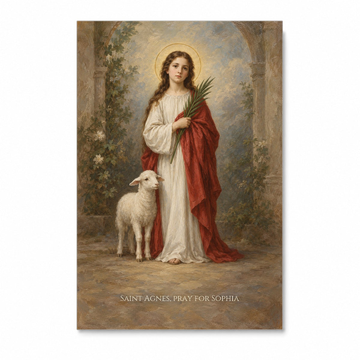 Saint Agnes Personalized Canvas Wall Art - Canvas Wall Art, front view