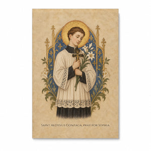Saint Aloysius Gonzaga Personalized Canvas Wall Art - Canvas Wall Art, front view