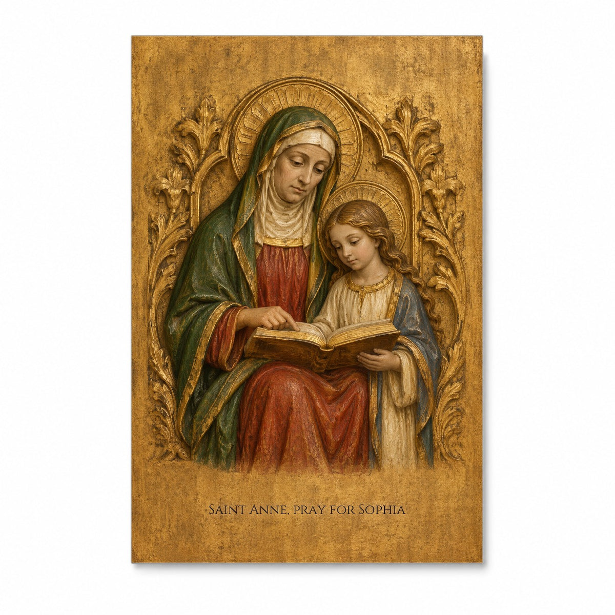 Saint Anne Personalized Canvas Wall Art - Canvas Wall Art, front view