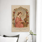 Saint Cecilia, Pray for Us Canvas Wall Art - Catholic Wall Art, detail view