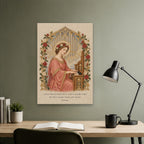 Saint Cecilia, Pray for Us Canvas Wall Art - Catholic Wall Art, close-up of the print