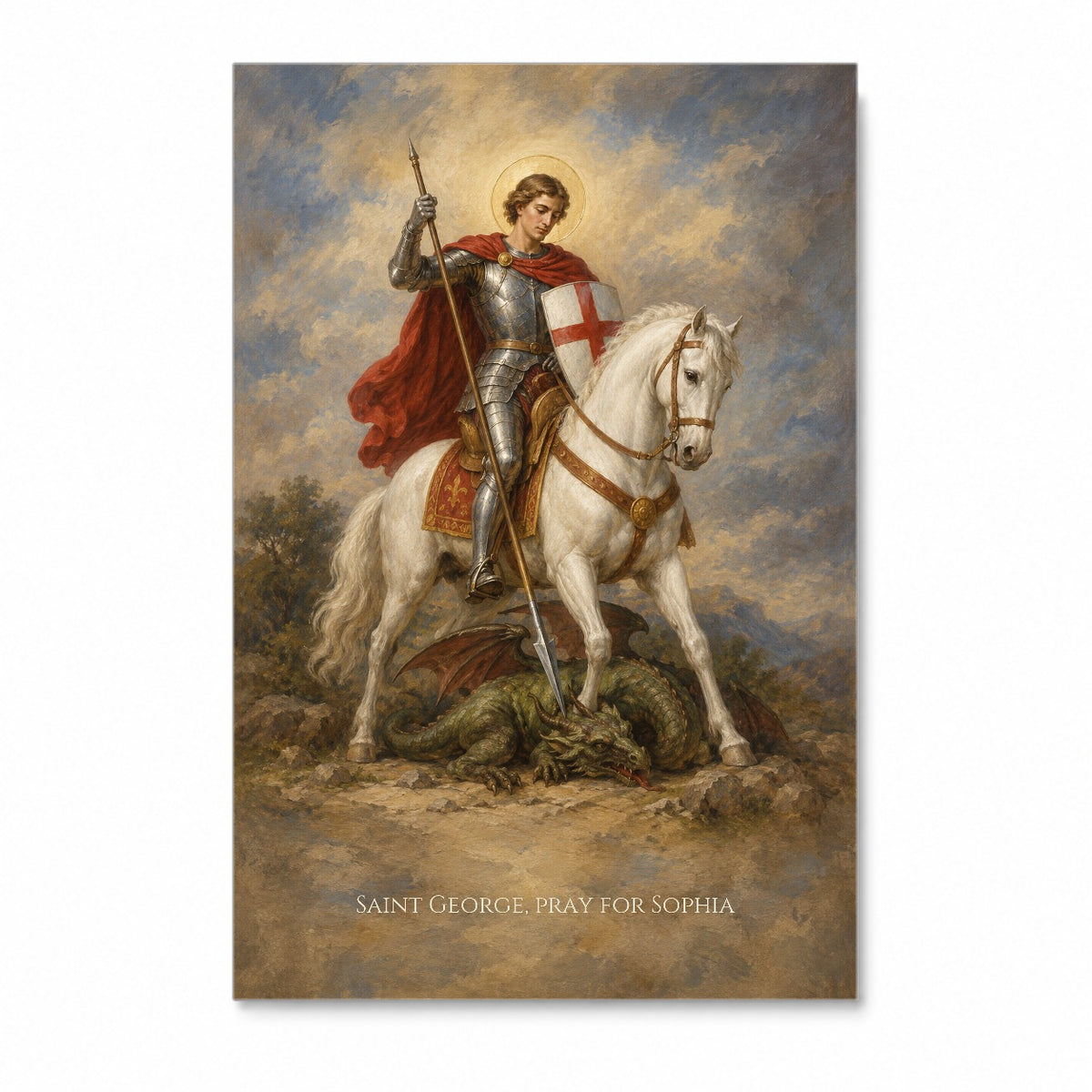 Saint George Personalized Canvas Wall Art - Canvas Wall Art, front view