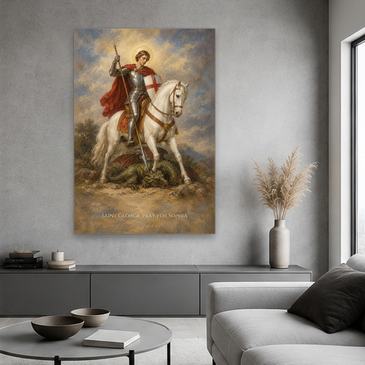 Saint George Personalized Canvas Wall Art - Canvas Wall Art, hanging display