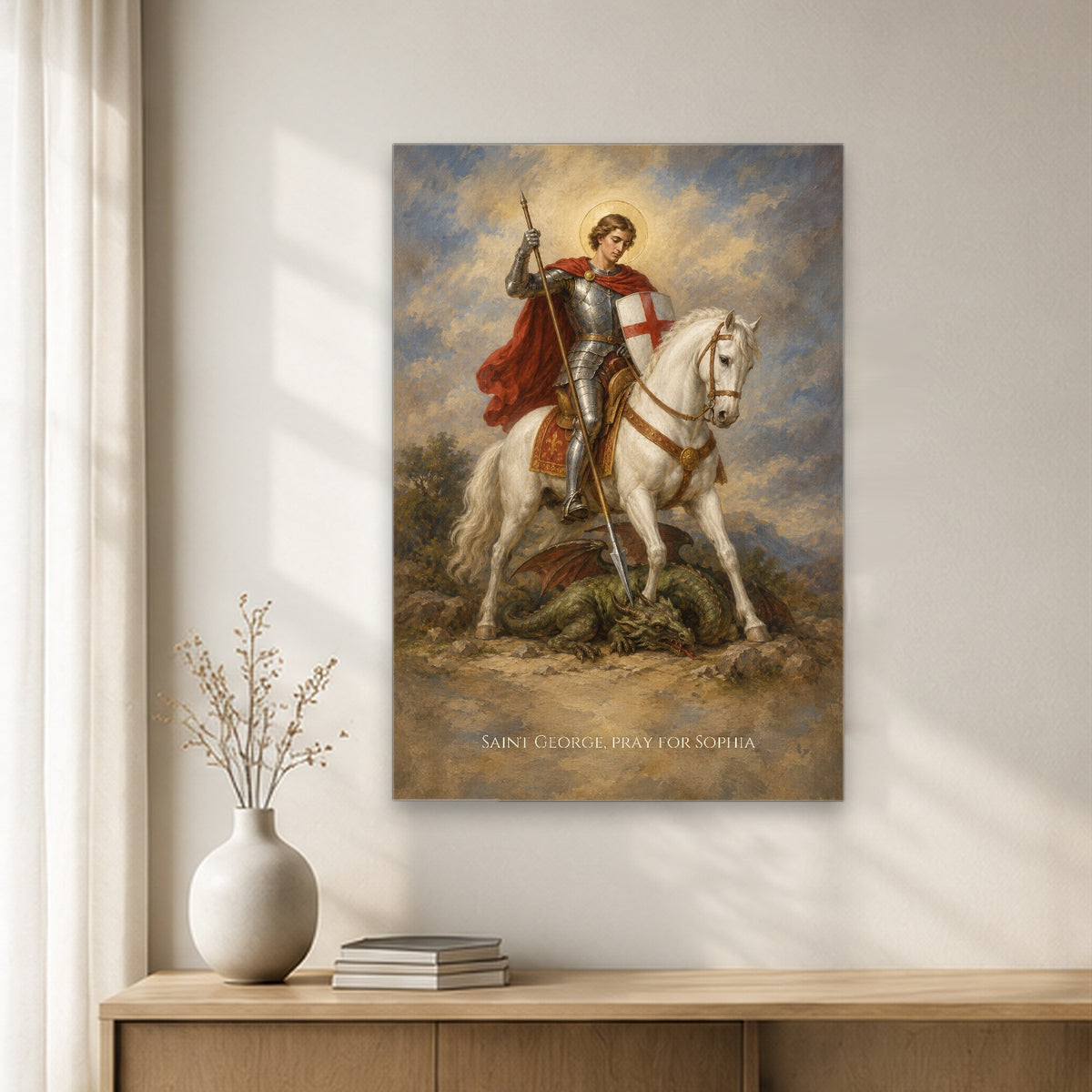 Saint George Personalized Canvas Wall Art - Canvas Wall Art, gift presentation
