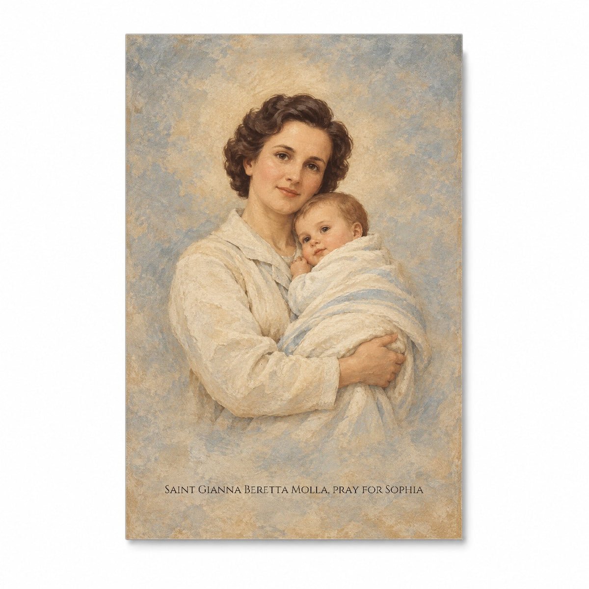 Saint Gianna Beretta Molla Personalized Canvas Wall Art - Canvas Wall Art, front view