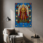 Saint Michael, Pray for Us Canvas Wall Art - Catholic Wall Art, styled in the home