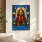 Saint Michael, Pray for Us Canvas Wall Art - Catholic Wall Art, alternate angle