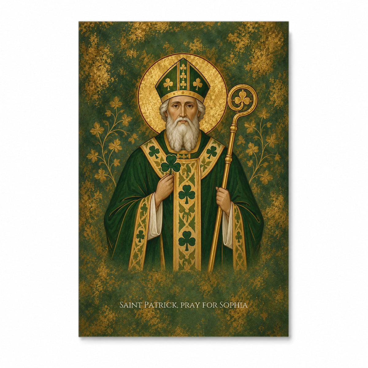 Saint Patrick Personalized Canvas Wall Art - Canvas Wall Art, front view