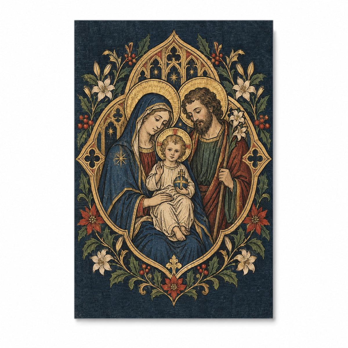 Sancta Familia II Canvas Wall Art - Catholic Wall Art, front view