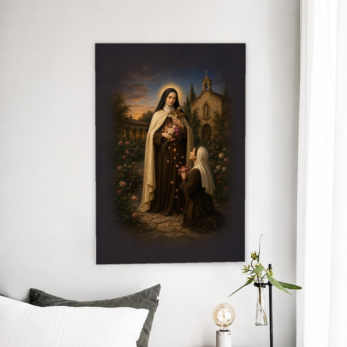 Sancta Teresia Canvas Wall Art - Catholic Wall Art, detail view