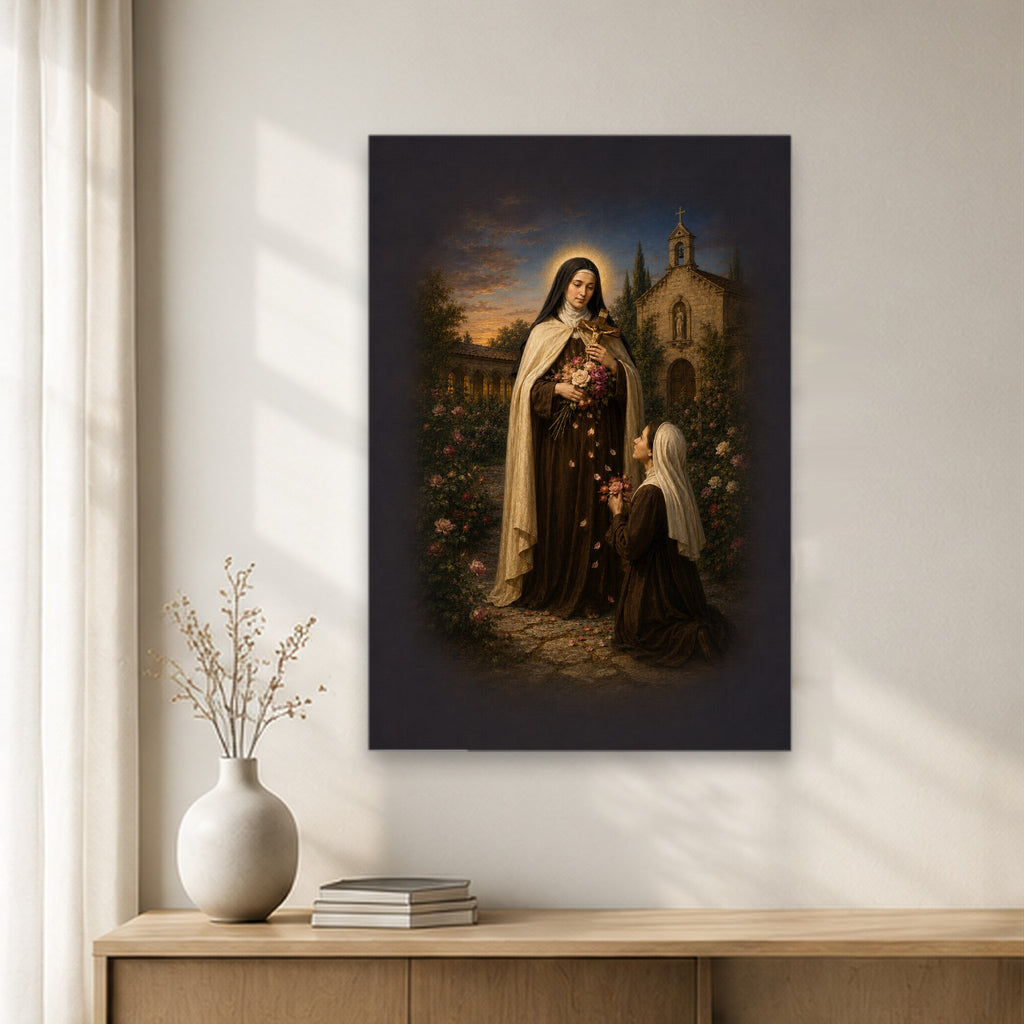 Sancta Teresia Canvas Wall Art - Catholic Wall Art, gift presentation