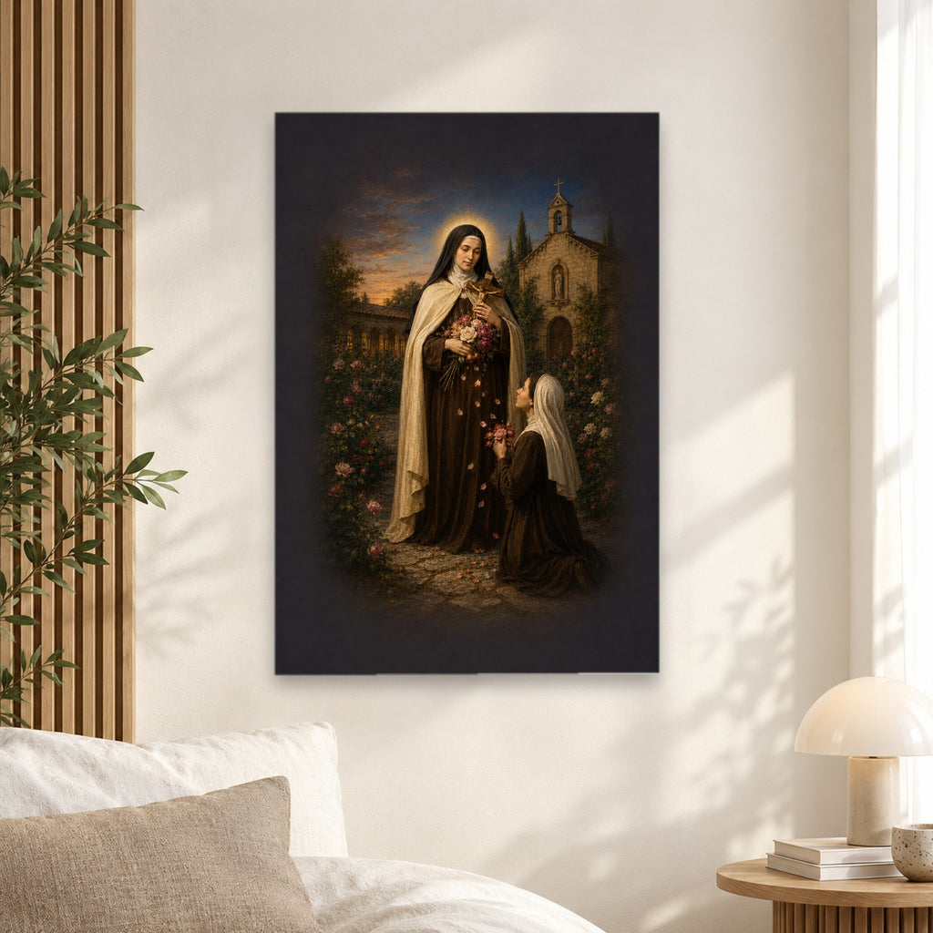 Sancta Teresia Canvas Wall Art - Catholic Wall Art, alternate angle