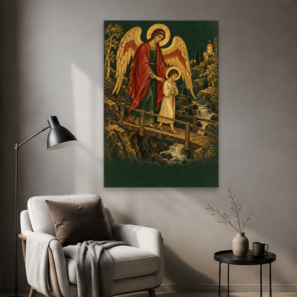 Scutum Fidei IV Canvas Wall Art - Catholic Wall Art, styled in the home