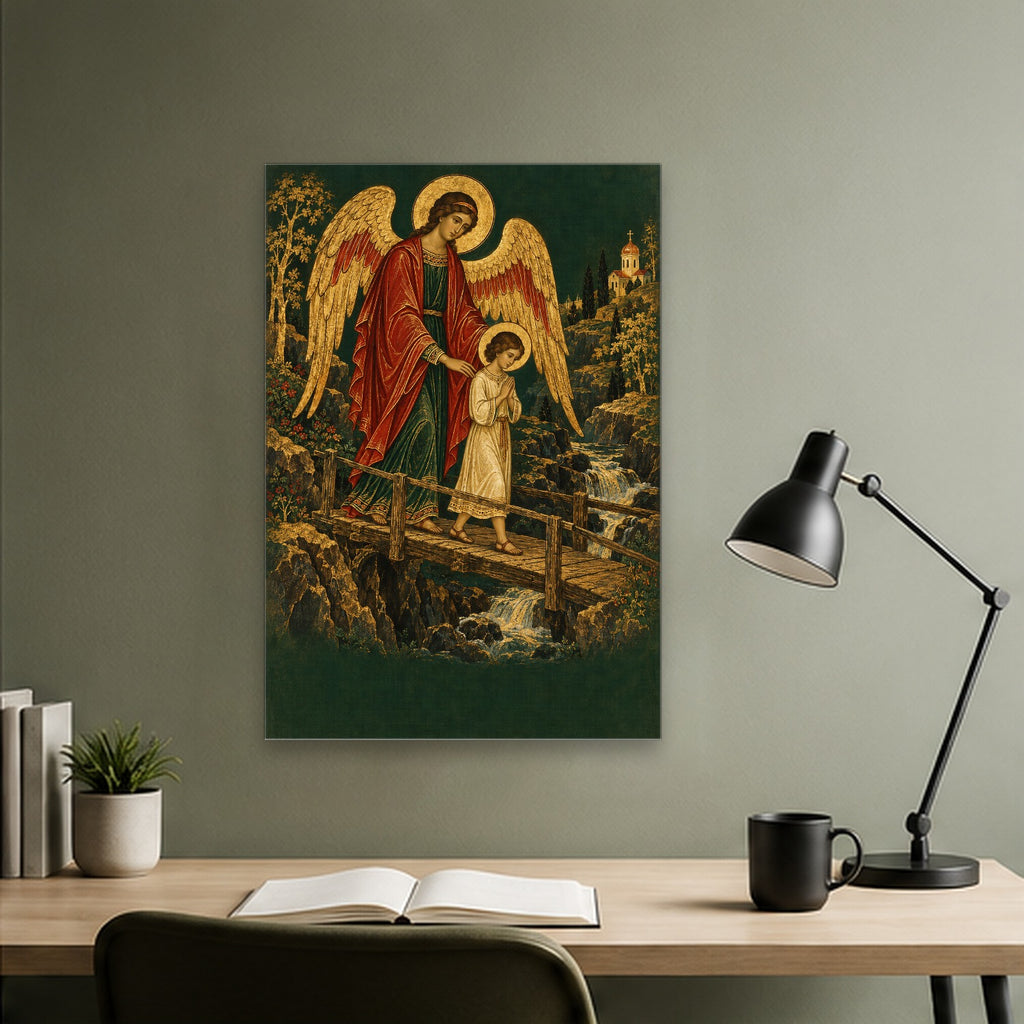 Scutum Fidei IV Canvas Wall Art - Catholic Wall Art, close-up of the print